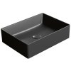 GSI KUBE X keramické umyvadlo na desku, 50x37cm, černá mat 942926