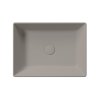 GSI KUBE X keramické umyvadlo na desku, 50x37cm, tortora mat 942905