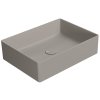 GSI KUBE X keramické umyvadlo na desku, 50x37cm, tortora mat 942905