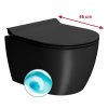 GSI PURA SHORT závěsná WC mísa, Swirlflush, 35x46cm, černá dual-mat 880226