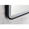 Aqualine SWIDA zrcadlo s LED osvětlením 60x80cm, dotykový senzor, stmívatelné, černá mat SW060