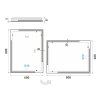 led zrcadlo 600x800 s dotykovym senzorem vykres