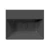 GSI KUBE X keramické umyvadlo 45x35cm, bez otvoru, černá mat 9485026