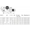 HEIMEIER STANDARD radiátorový ventil Rp3/4"xR3/4", závitový, termostatický, přímý,  2202-03.000