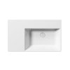 GSI KUBE X keramické umyvadlo 80x47cm, s odkládací plochou vlevo, bez otvoru, bílá ExtraGlaze 9457011