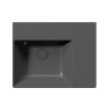 GSI KUBE X keramické umyvadlo 60x47cm, s odkládací plochou vpravo, bez otvoru, černá mat 9438026