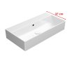 GSI KUBE X keramické umyvadlo 70x37cm, bez otvoru, bílá ExtraGlaze 9455011