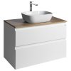 Aqualine ALTAIR skříňka s deskou 87,5 cm, bílá/dub emporio AI290-02