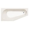 Polysan TIGRA L asymetrická vana 170x80x46cm, ivory 90111.4