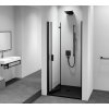 Polysan ZOOM BLACK sprchové dveře do niky 700mm, čiré sklo, levé ZL4715BL-01