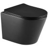 Sapho PACO závěsná WC mísa, Rimless, 36x53cm, černá mat PZ1012WRB