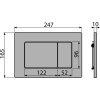 ALCA Ovládací tlačítko Antivandal pro WC moduly, kov M279