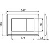 ALCA Ovládací tlačítko pro WC moduly, chrom-mat M272