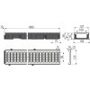 ALCA Venkovní žlab 60 mm s plastovým rámem a pozinkovaným roštem „C“ profilu A15 AVZ112-R102