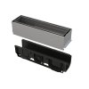 ALCA Venkovní žlab štěrbinový s asymetrický m revizní m nástavce m 100 mm, nerez AVZ101S-R321R