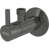 ALCA Ventil rohový s filtrem 1/2" × 3/8", kulatý, GUN METAL-lesk ARV001-GM-P