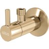 ALCA Ventil rohový s filtrem 1/2" × 3/8", kulatý, GOLD-lesk ARV001-G-P