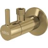 ALCA Ventil rohový s filtrem 1/2" × 3/8", kulatý, GOLD-kartáčovaný mat ARV001-G-B