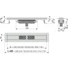 ALCA Podlahový žlab s okrajem pro plný rošt, svislý odtok APZ1106-950