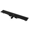 ALCA Podlahový žlab s okrajem pro perforovaný rošt, černá-mat APZ101BLACK-850
