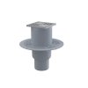 ALCA Podlahová vpust 105×105/50/75 mm přímá, mřížka nerez, kombinovaná zápachová uzávěra SMART APV2321