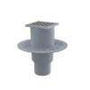 ALCA Podlahová vpust 105×105/50/75 mm přímá, mřížka nerez, vodní zápachová uzávěra APV203