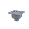 ALCA Podlahová vpust 150×150/50 mm přímá, mřížka šedá, vodní zápachová uzávěra APV16