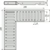 ALCA Rošt pro drenážní žlab rohový 75 mm, nerez ADZ-R302R