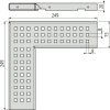 ALCA Rošt pro drenážní žlab rohový 75 mm, pozinkovaná ocel ADZ-R103R