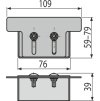ALCA Koncovka drenážního žlabu 100 mm, nerez ADZ-P012