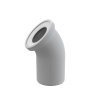 ALCA Dopojení k volně stojícímu WC, koleno 45°, DN 110, délka 90 mm, PP, bílé A90-45