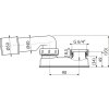 ALCA Zápachová uzávěra snížená pro vanové sifony G 6/4" × DN 40/50 A533-DN50