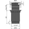 ALCA Výpust umyvadlová G 5/4", pro umyvadla bez přepadu, velká neuzavíratelná zátka, kov, černá-mat A396BLACK