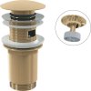 ALCA Výpust umyvadlová CLICK/CLACK G 5/4" s přepadem, velká zátka, kov, GOLD-lesk A392-G-P