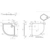 ARTTEC BRILIANT 90 x 90 cm - Masážní sprchový box model 4 čiré sklo PAN04353