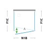 FORTE Sprchové dveře ESSENCE N1B Barva rámu - Hliník ossidato, Rozměr A - 70 , Výplň - Stampato C bezpečnostní sklo - 6 mm BEN1B10A2