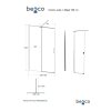 BESCO Walk-in sprchový kout VAYO BLACK Barva rámu - Černá, Rozměr A - 130, Rozměr C - 200, Směr zavírání - Univerzální Levé / Pravé, Výplň - Čiré bezpečnostní sklo - 8 mm BCVAYO130BC
