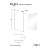 BESCO Walk-in sprchový kout ECO-N CHROM Barva rámu - Chrom/Leštěný hliník (ALU), Pevná stěna - Bez pevné stěny, Rozměr A - 90, Rozměr C - 195, Výplň - Čiré bezpečnostní sklo - 6 mm BCEXON90CC