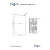 BESCO Walk-in sprchový kout LEAFY Barva rámu - Černá, Rozměr A - 110, Rozměr C - 200, Směr zavírání - Univerzální Levé / Pravé, Výplň - Malované bezpečnostní sklo - 8 mm BCLEAFY110