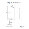 BESCO Walk-in sprchový kout VAYO CHROM Barva rámu - Chrom/Leštěný hliník (ALU), Rozměr A - 110, Rozměr C - 200, Směr zavírání - Univerzální Levé / Pravé, Výplň - Čiré bezpečnostní sklo - 8 mm BCVAYO110CC