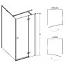 BESCO Čtvercový sprchový kout PIXA Směr zavírání -  Levé (SX) BCPIXA90CTVEL