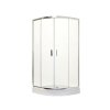 Hopa Čtvrtkruhový sprchový kout s vaničkou BILBAO Barva rámu - Chrom/Leštěný hliník (ALU), Rozměr A - 90, Rozměr B - 90, Směr zavírání - Univerzální Levé / Pravé, Výplň - Čiré bezpečnostní sklo - 5 mm OLBBIL90CC
