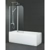 Olsen Spa Vanová zástěna ALVOR Barva rámu - Chrom/Leštěný hliník (ALU), Rozměr A - 100, Směr zavírání - Univerzální Levé / Pravé, Výplň - Čiré bezpečnostní sklo - 5 mm BCALVO10CC