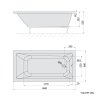 Polysan NOEMI obdélníková vana 160x80x39cm, ivory 71722.4