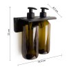 Gedy GROUPER dvojitý dávkovač tekutého mýdla na zavěšení, 2x500ml, hnědá 2159