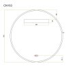 Mereo  Zrcadlo kulaté pr. 80 cm, LED osvětlení a odmlžování CN163