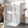 Mereo Sprchový kout, Novea, čtverec, pivotový, 90x90 cm, chrom ALU, sklo Čiré, dveře L/P a pevný díl CK12923Z