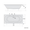 Polysan LEVANA obdélníková vana 170x80x39cm, ivory 71745.4