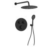 Sapho SMART SELECT podomítkový sprchový set s termostatickou baterií, 2 výstupy, vyústění, černá mat RP032B-01