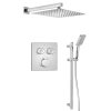 Sapho SMART SELECT podomítkový sprchový set s termostatickou baterií, 2 výstupy, posuvný držák sprchy, chrom RP042-02